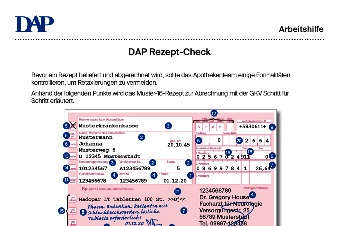 RezeptCheck  DeutschesApothekenPortal