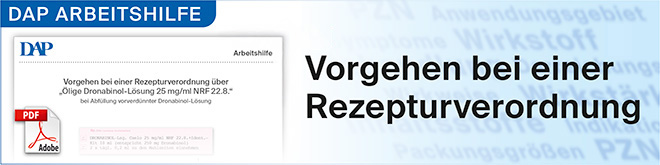 Zur Arbeitshilfe Rezepturverordnung Ölige Dronabinol-Lösung