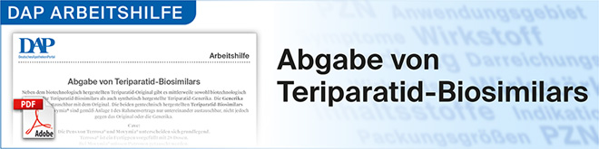 Arbeitshilfe Abgabe von Teriparatid-Biosimilars