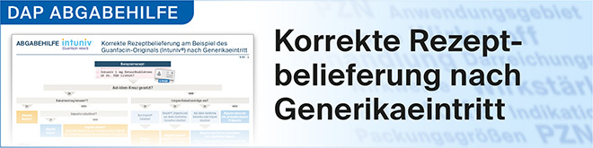 DAP ABGABEHILFE Korrekte Rezeptbelieferung nach Generikaeintritt
