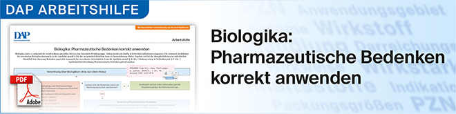 DAP ARBEITSHILFE Abgabe von Biologika auf GKV-Rezept