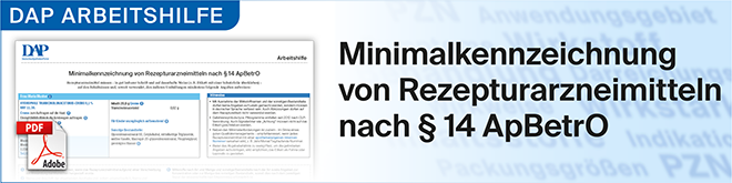 Zur Arbeitshilfe Vorgehen bei einer Rezepturverordnung