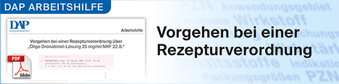 Zur Arbeitshilfe Vorgehen bei einer Rezepturverordnung