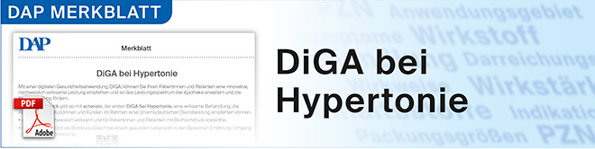 Merkblatt  DiGA bei Hypertonie
