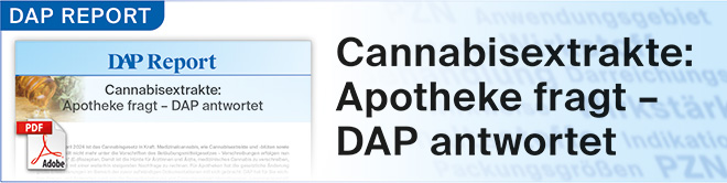 Zum DAP Report Medizinische Cannabisextrakte