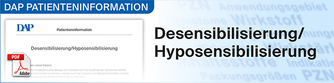 Zur Patienteninformation Desensibilisierung