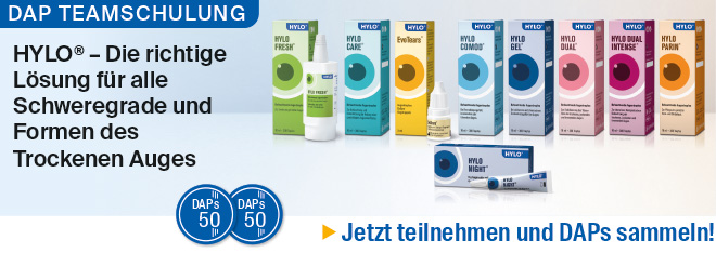 DAP TEAMSCHULUNG HYLO® – Die richtige Lösung für alle Schweregrade und Formen des Trockenen Auges