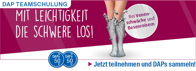 Zur Teamschulung Venenschwäche und Besenreisern