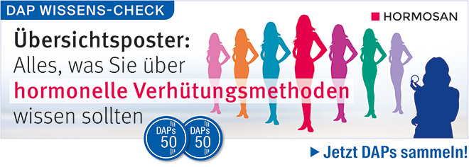 zum Wissens-Check „DAP Poster hormonelle Kontrazeption“