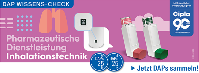 DAP Wissenscheck Pharmazeutische Dienstleistungen: Inhalationstechnik